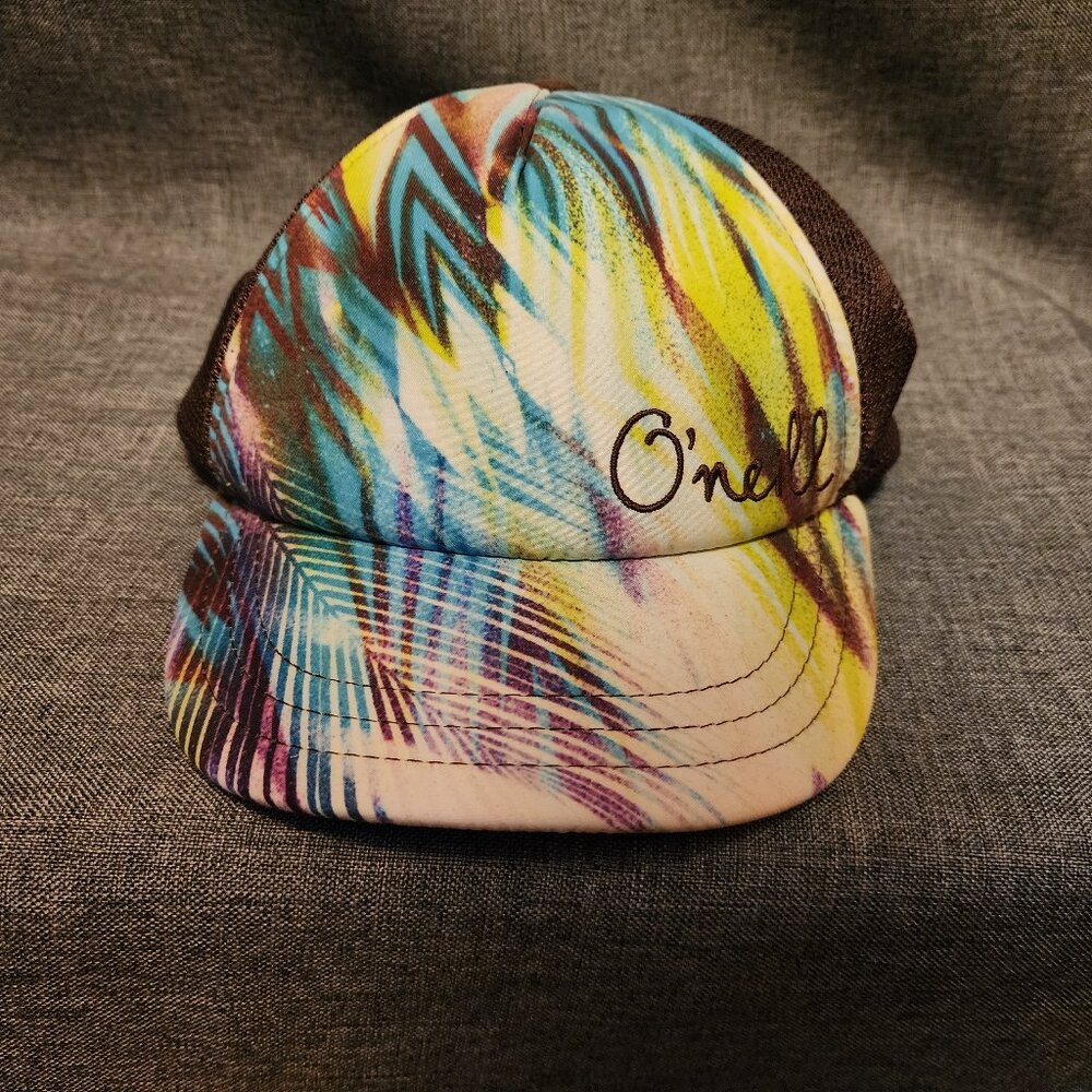 Youth O'Neil Brown Mesh Back Sunset Graphic Snapback Hat